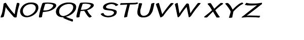 Cordin Expanded Oblique Font UPPERCASE