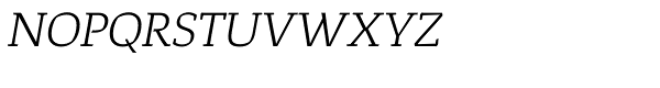 Corpo Serif Light italic Font UPPERCASE