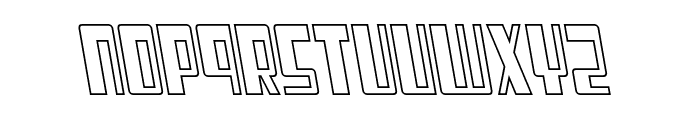 Cosmic Age Outline Italic Font LOWERCASE