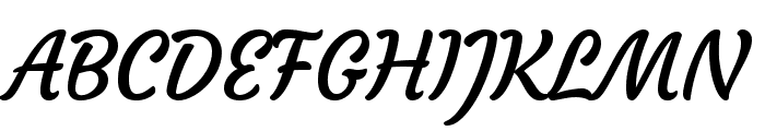 Courgette Regular Font UPPERCASE