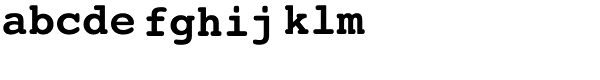 Courier 10 Pitch Bold Font LOWERCASE