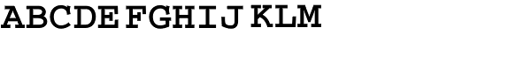 Courier Bold Font UPPERCASE