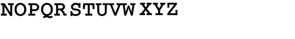 Courier Bold Font UPPERCASE