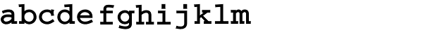 Courier Bold Font LOWERCASE