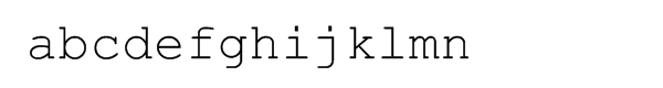 Courier Cyrillic Font LOWERCASE