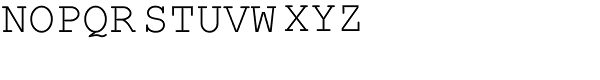 Courier New Font UPPERCASE