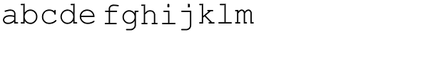 Courier New Font LOWERCASE