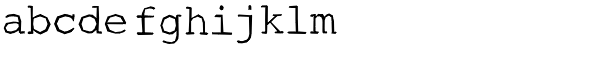 Courier Ragged Lite Font LOWERCASE
