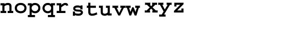 Courier Std-Bold Font LOWERCASE