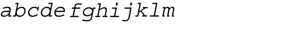 Courier Std-Oblique Font LOWERCASE