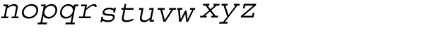 Courier Std-Oblique Font LOWERCASE