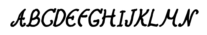 CRU-Nonthawat-Hand-Written Bold-Italic Font UPPERCASE