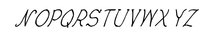CRU-Nonthawat-Hand-Written Italic Font UPPERCASE
