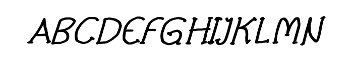 CRU-Pharit-Hand-Written v2 Bold Italic Font UPPERCASE