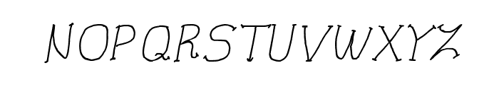 CRU-Pharit-Hand-Written v2 Italic Font UPPERCASE