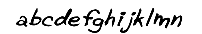 CRU-Pharit-Hand-WrittenBoldItalic Font LOWERCASE