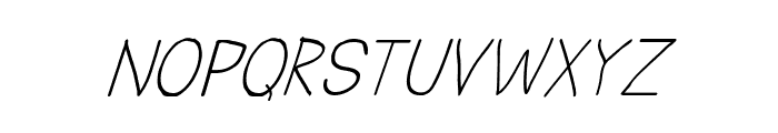 CRU-Todsaporn-Hand-Written-Italic Font UPPERCASE