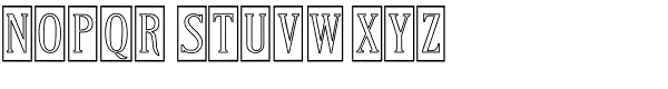 Craftsman Outline Font UPPERCASE