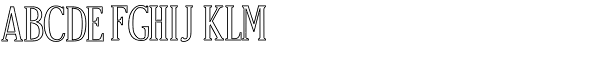 Craftsman Outline Font LOWERCASE