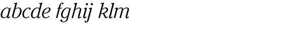 Criterion URW Light Italic Font LOWERCASE