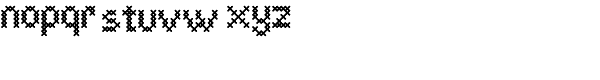 Cross Stitch Basic Font LOWERCASE