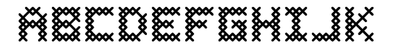 Cross Stitch Coarse Font UPPERCASE