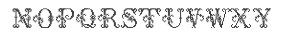 Cross Stitch Delicate Font UPPERCASE