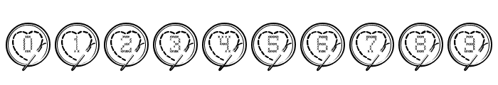 Cross Stitch Hearts Font OTHER CHARS