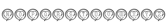 Cross Stitch Hearts Font UPPERCASE