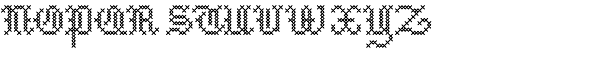 Cross Stitch Medieval Font UPPERCASE