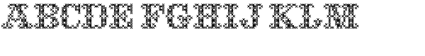 Cross Stitch Monogram Font LOWERCASE