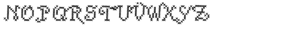 Cross Stitch Std Carefree Font UPPERCASE