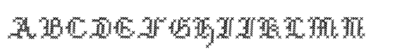 Cross Stitch Std Medieval Font UPPERCASE