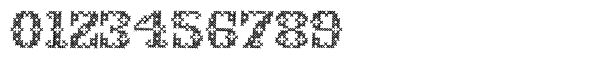 Cross Stitch Std Monogram Font OTHER CHARS