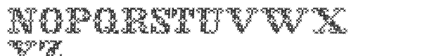 Cross Stitch Std Monogram Font UPPERCASE