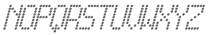 Cross led tfb Italic Font LOWERCASE