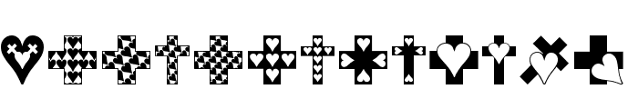Crosses n Hearts Font LOWERCASE