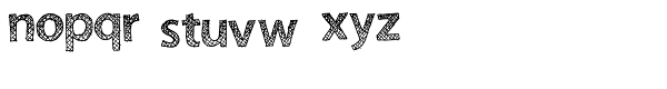 Crosshatch Font LOWERCASE