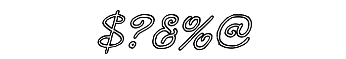 Curlmudgeon Hollow Italic Font OTHER CHARS