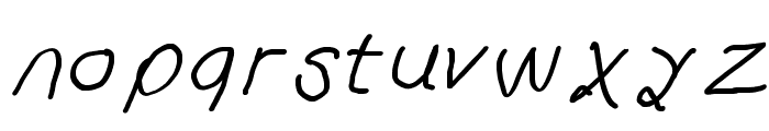 Curly Kue Semi Bold Italic Font LOWERCASE
