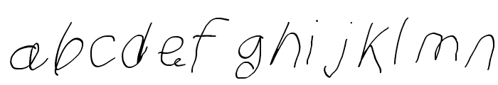 Curly Kue Thin Italic Font LOWERCASE
