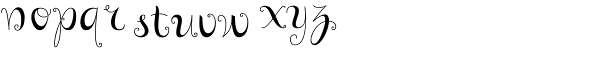 Curly Font LOWERCASE