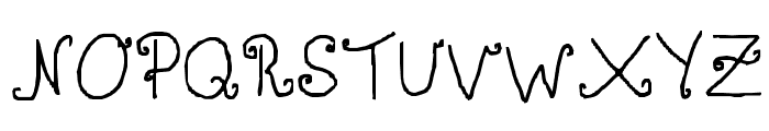 Curly twirly Font UPPERCASE