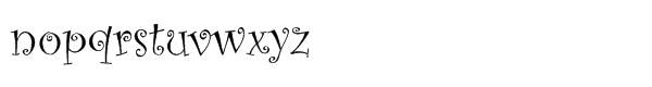 Curlz® Std Regular Font LOWERCASE