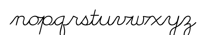 Cursive Handwriting Tryout Font LOWERCASE
