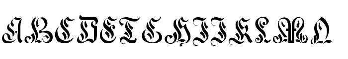 Curved-Manuscript--17th-c- Font UPPERCASE