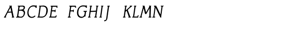 CushingTwo Sm Caps Italic Font LOWERCASE