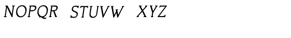 CushingTwo Sm Caps Italic Font LOWERCASE