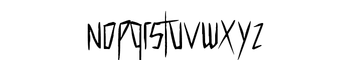 Cutthroat Clawmarks Font LOWERCASE