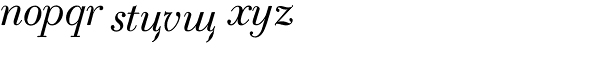 Cyrillic Latino Italic Font LOWERCASE